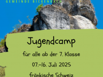 Plakat zum Jugendcamp mit allen wichtigen Infos