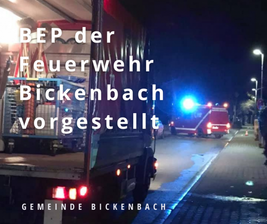 BEP der Feuerwehr Bickenbach