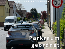 Parkraum geordnet