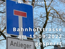 Straßensperrung Bahnhofstrasse