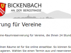 Vereine können online buchen