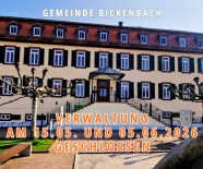Hinweis: Aktuelle Schließtage der Gemeindeverwaltung