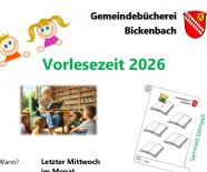Vorlesezeit 2026 in der Gemeindebücherei