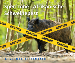 Erweiterung der Schutzzone (Afrikanische-Schweine-Pest ASP)