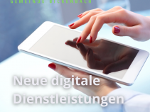 Hand bedient ein Tablet