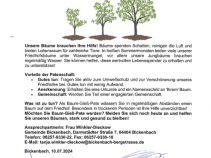 Werden Sie Baum-Gieß-Pate