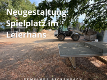 Gemeinde startet Neugestaltung des Spielplatzes „Im Leierhans“