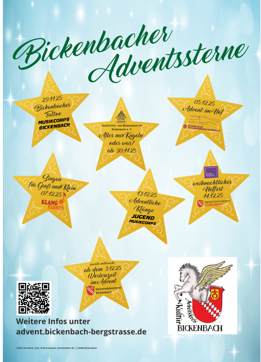 Plakat der Adventssterne