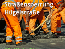 Straßensperrung aufgrund eines Wasserrohrbruches - Busumleitung