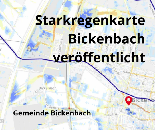 Starkregenkarte Bickenbach