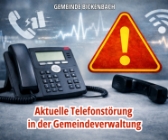 Aktuelle Telefonstörung in der Gemeindeverwaltung