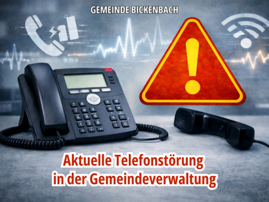 Aktuelle Telefonstörung in der Gemeindeverwaltung