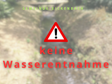 Keine Wasserentnahme aus Bächen und Seen!