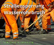Bauarbeiter arbeiten an einem Rohrbruch